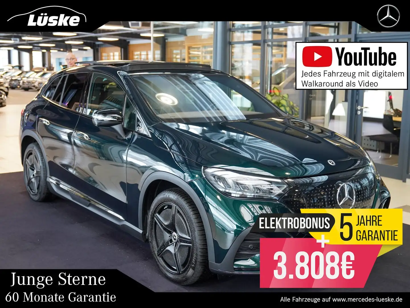 Mercedes-Benz EQE 300 EQE 300 300 AMG Line smaragd AIR Burmester 360° Vert - 1