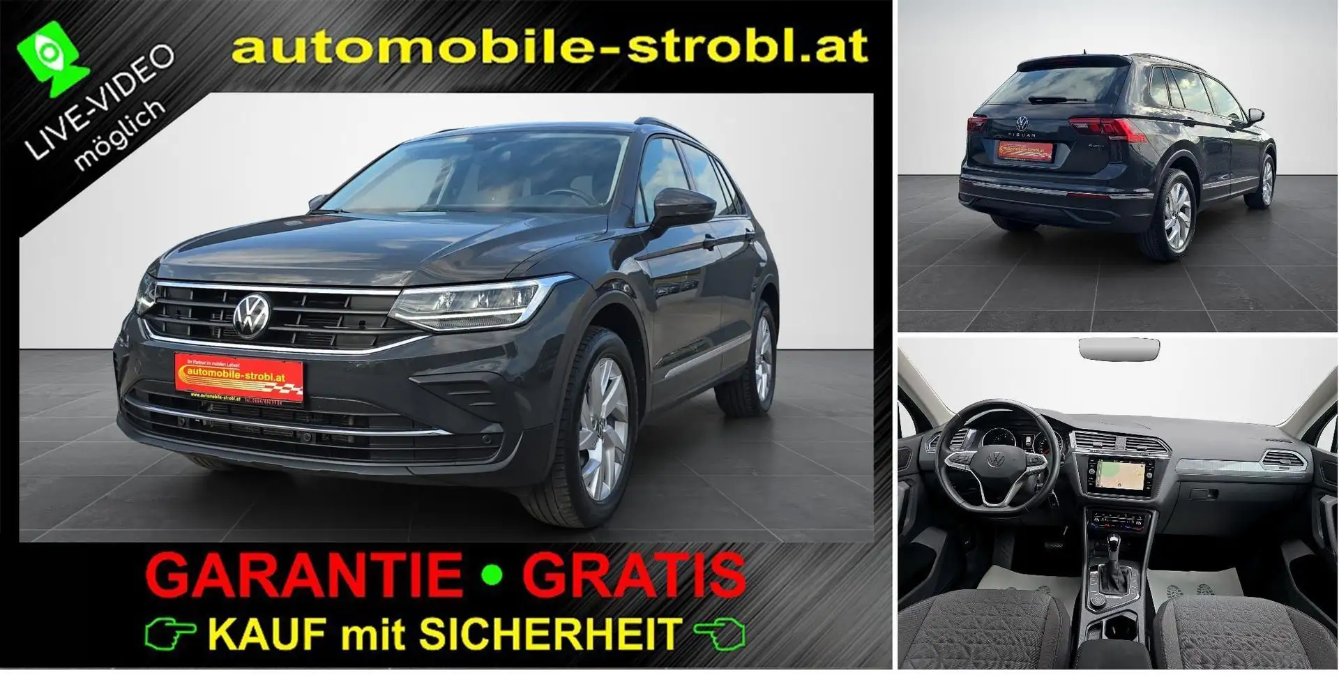 Volkswagen Tiguan 2.0 TDI 4Mot. LED ACC Standhzg GARANTIE Grigio - 1