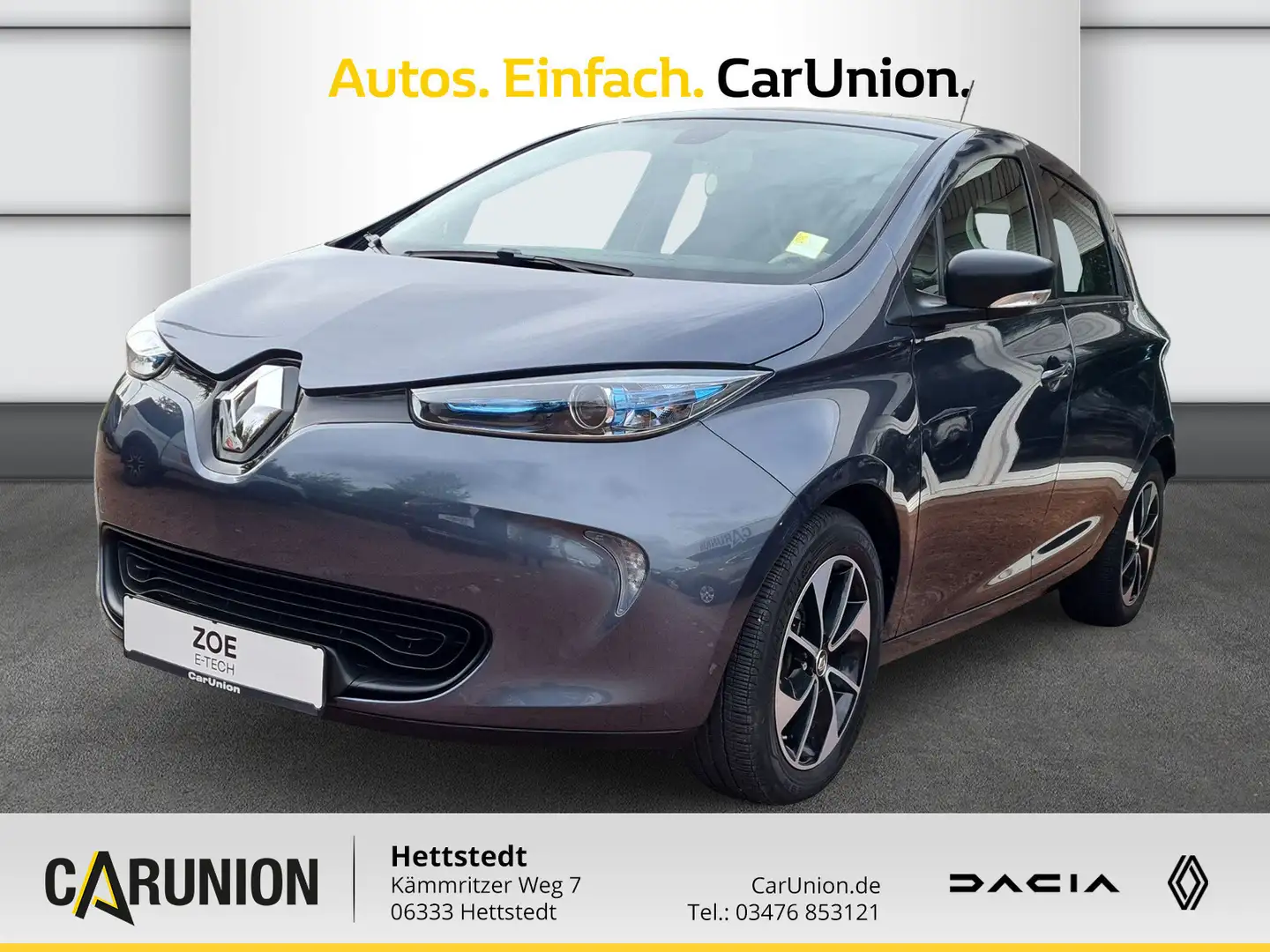 Renault ZOE LIFE inklusive Batterie Z.E. 40 Paket Navi + PDC Grijs - 1
