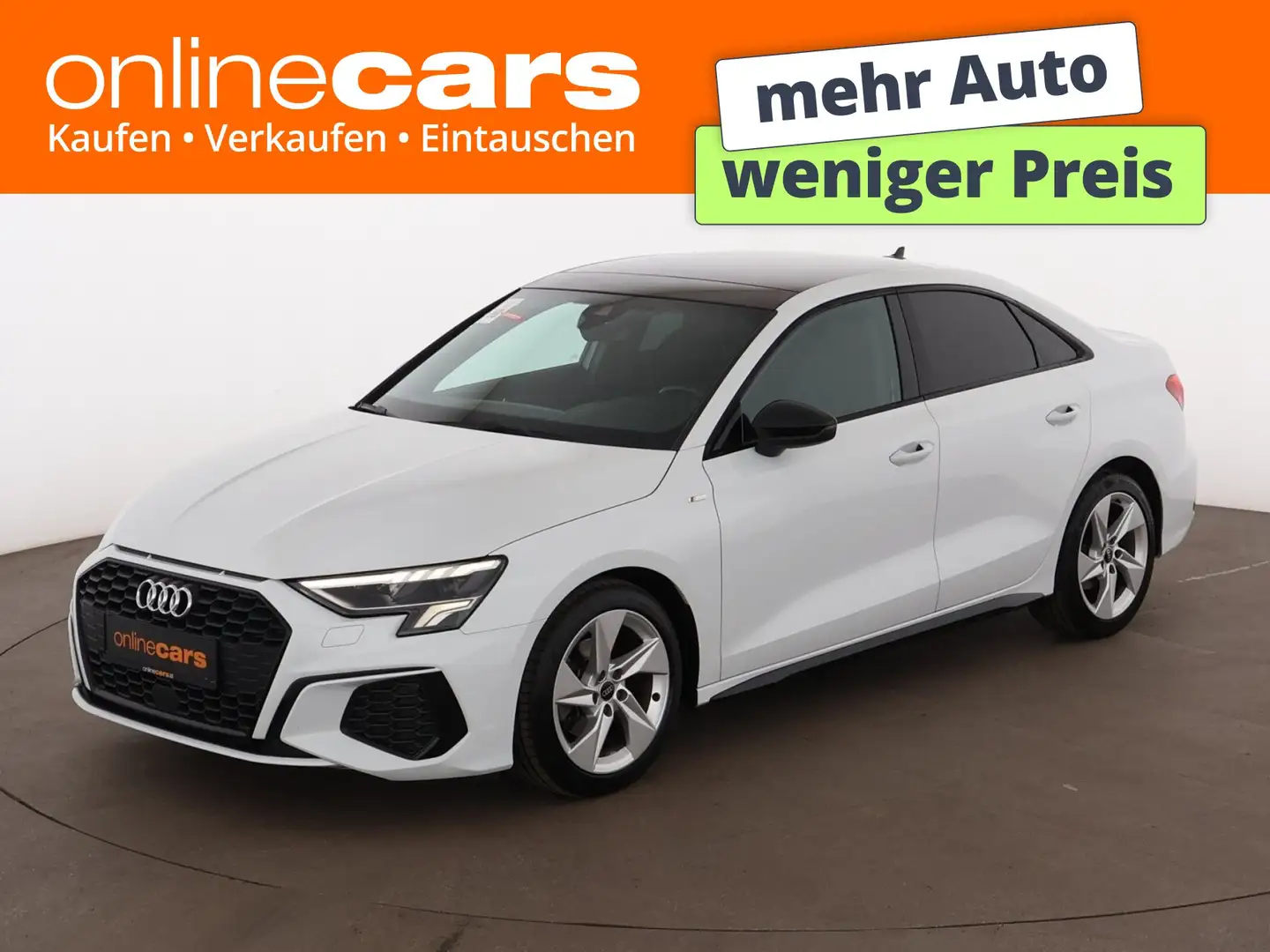 Audi A3 Limousine 30 TFSI S-Line Aut LED SKY R-CAM NAV Weiß - 1