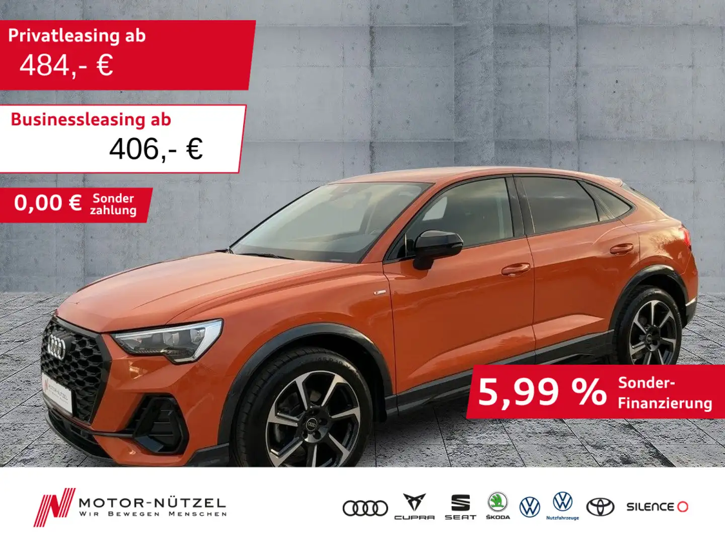 Audi Q3 35 TFSI S-TR S-LINE 5JG+LED+NAV+AHK Orange - 1