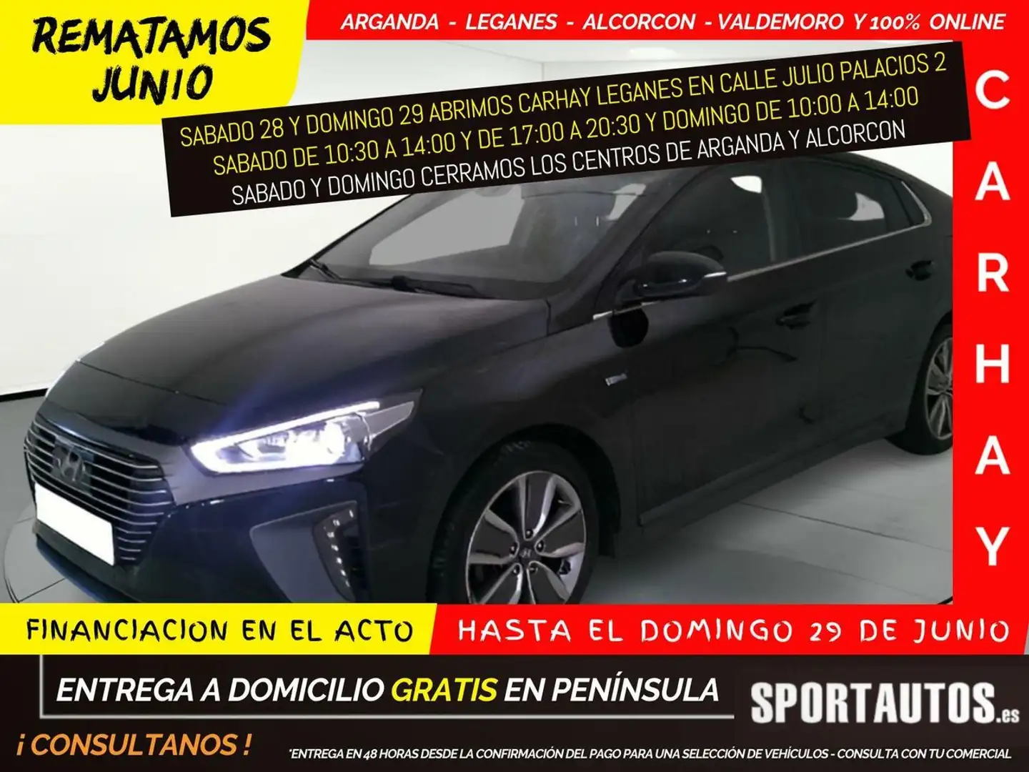 Hyundai IONIQ 1.6 GDI HEV TECNO DCT Noir - 1
