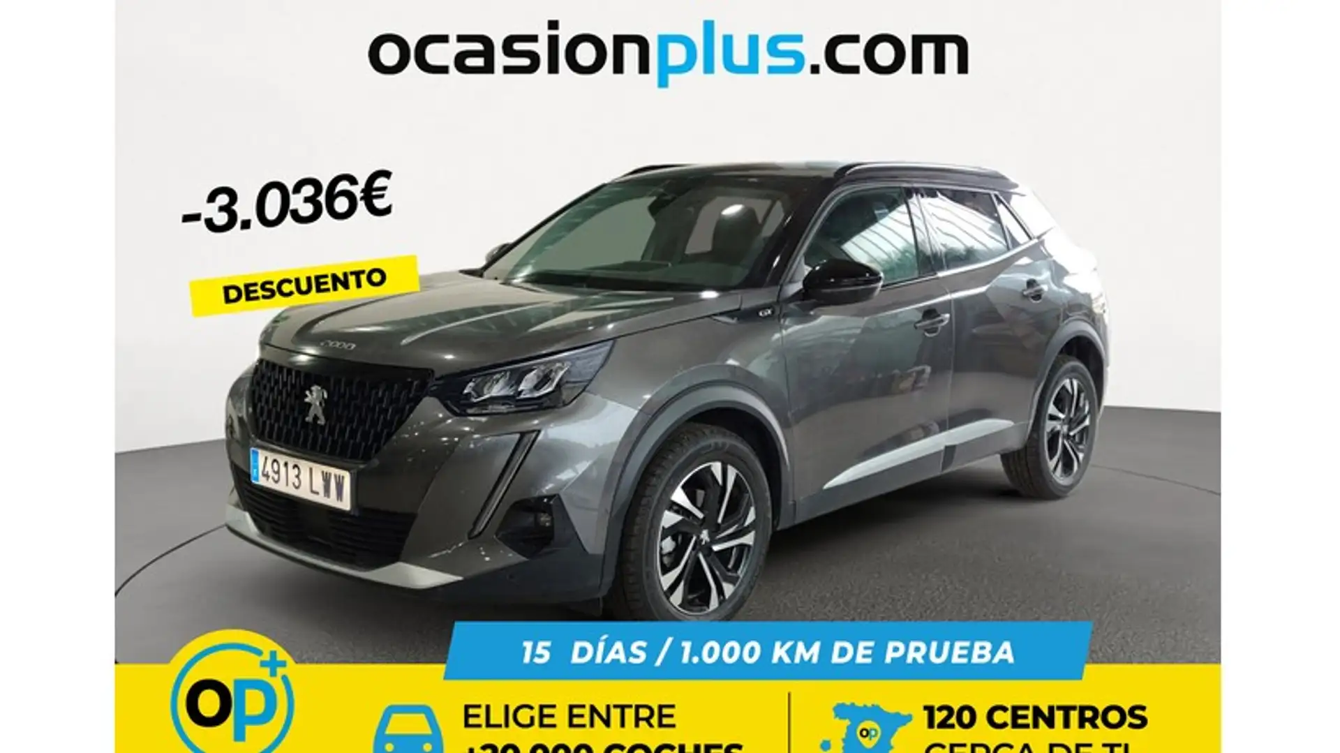 Peugeot 2008 1.2 PureTech S&S GT EAT8 130 Gris - 1