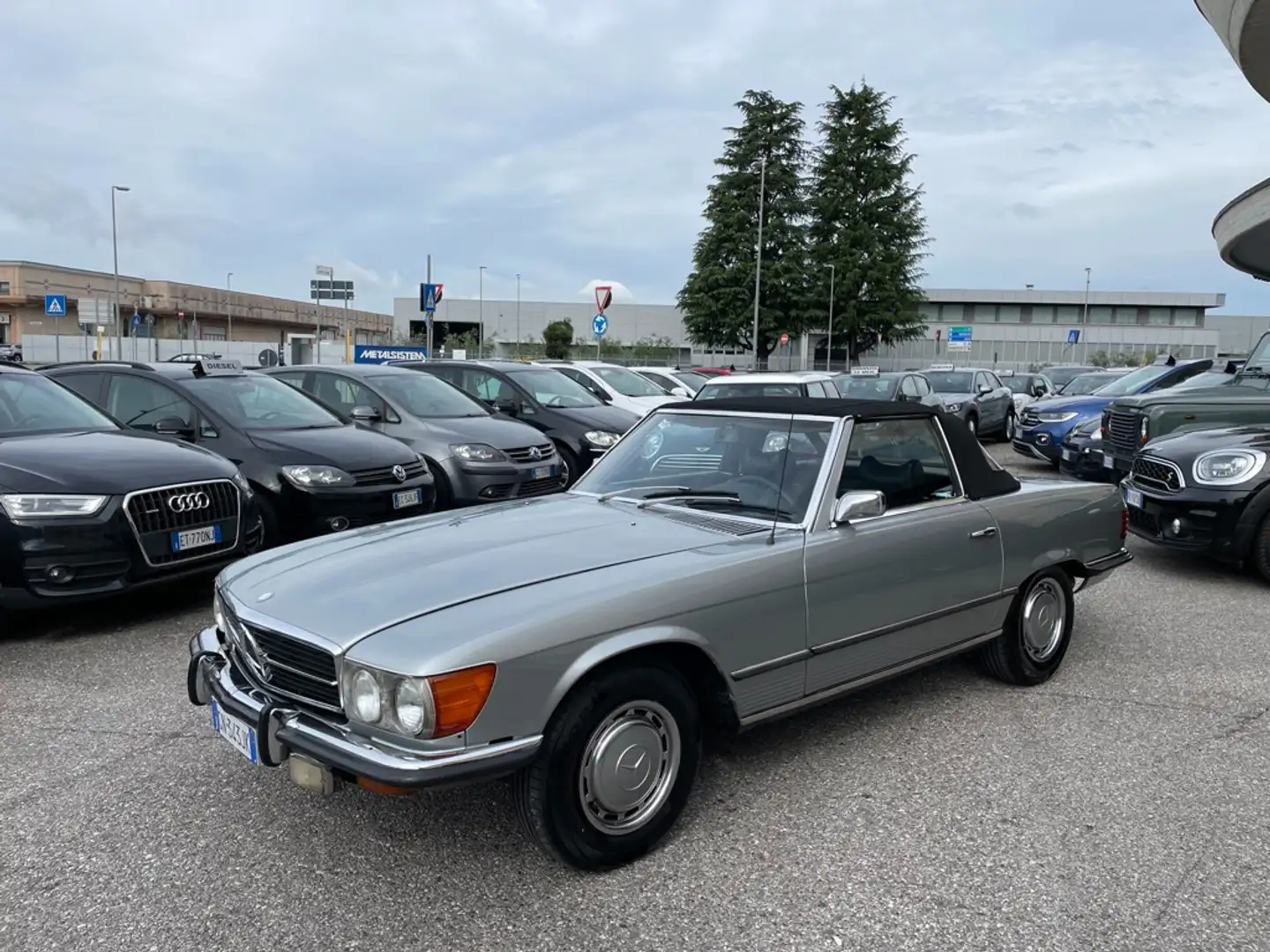 Mercedes-Benz SL 450 AUT R107 ROADSTER EX USA TARGA ITALIANA HARDTOP Argintiu - 1