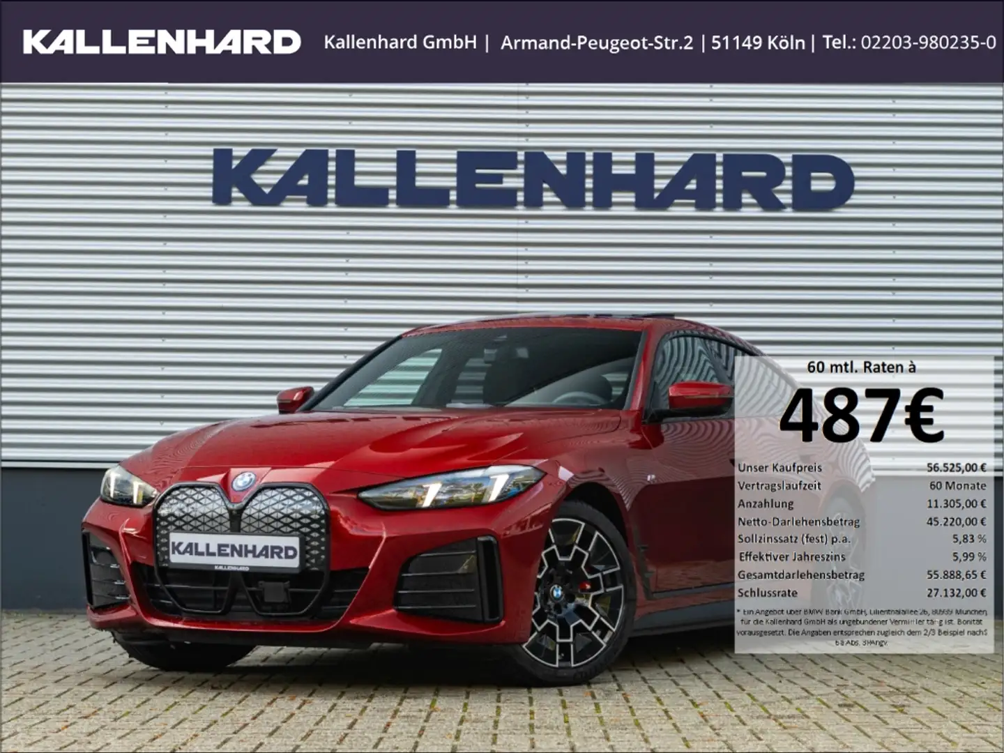 BMW i4 40 eDrive M-Sport Pro-ACC-Head-UP-DrivingAss- Красный - 1