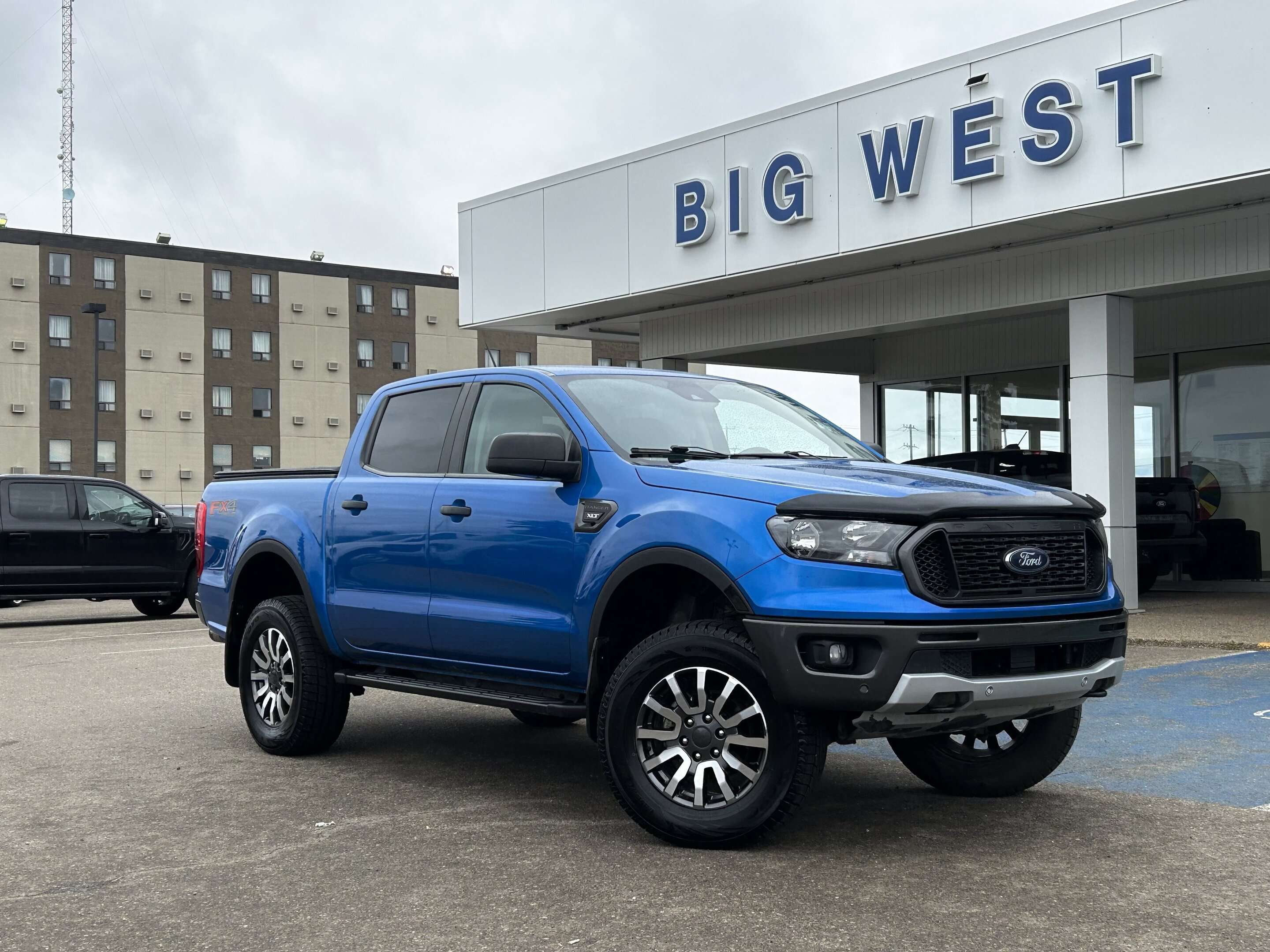 Blue 2021 Ford Ranger Pickup Truck Four-Wheel Drive Automatic