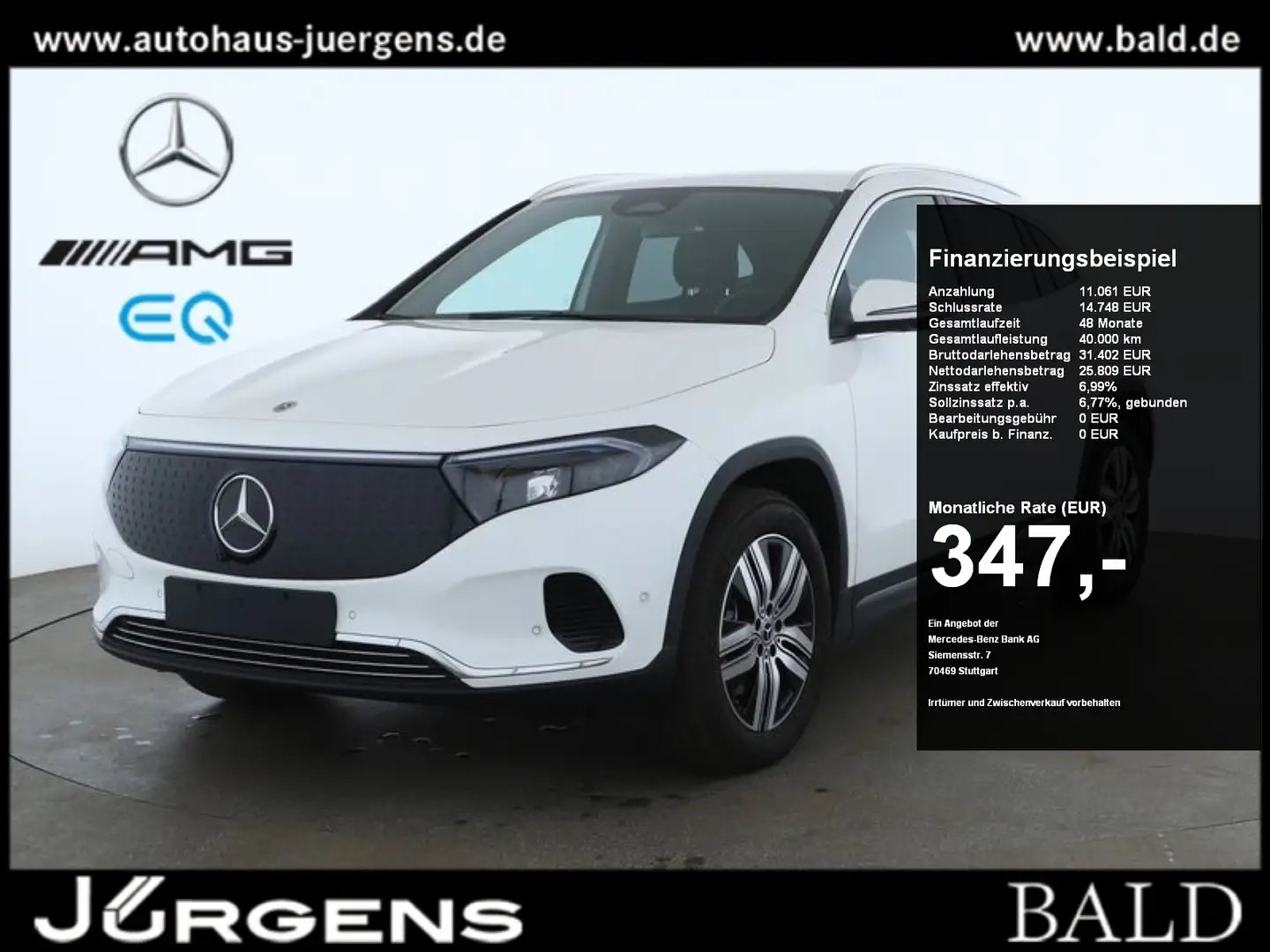 Mercedes-Benz EQA 250 Progressive-Advanced/LED/360/Totw/Easy-P Blanc - 1