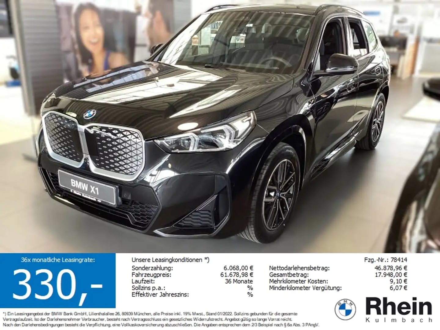 BMW iX1 eDrive20 M Sport Innovations- + Comfort-Pak. Noir - 1