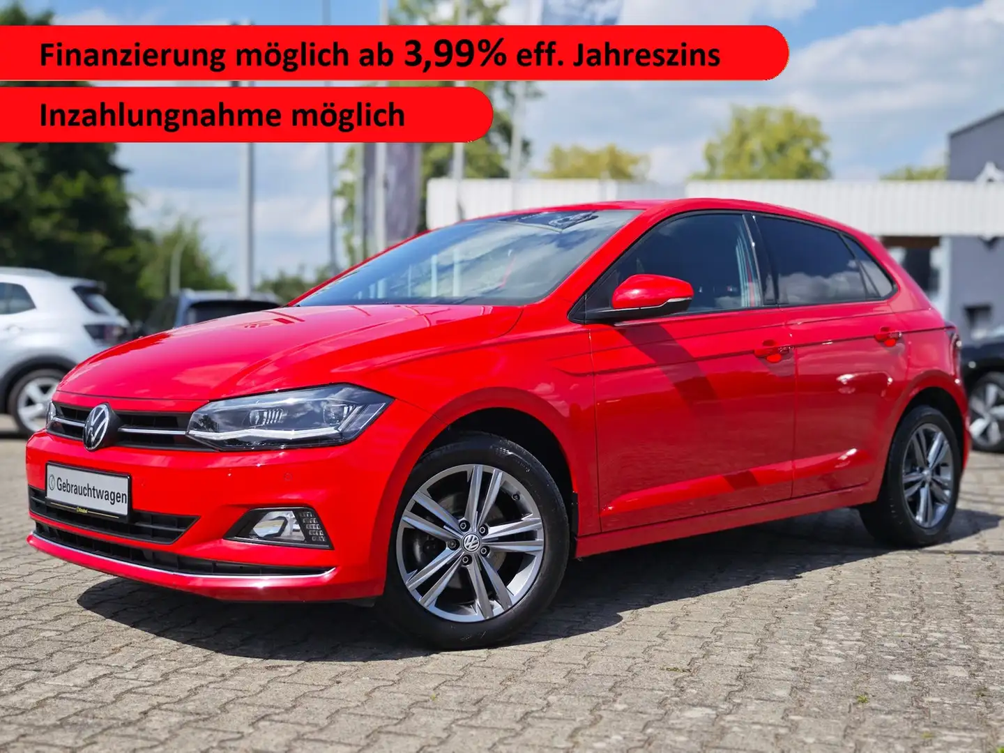 Volkswagen Polo Highline 1.0 TSI DSG LED*Nav*ACC*SHZ*PDC* Rot - 1