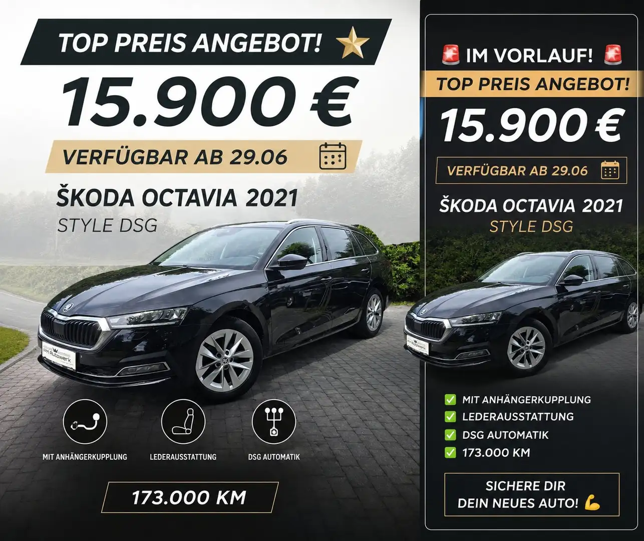 Skoda Octavia Style *Leder*AHK*DSG* Schwarz - 1