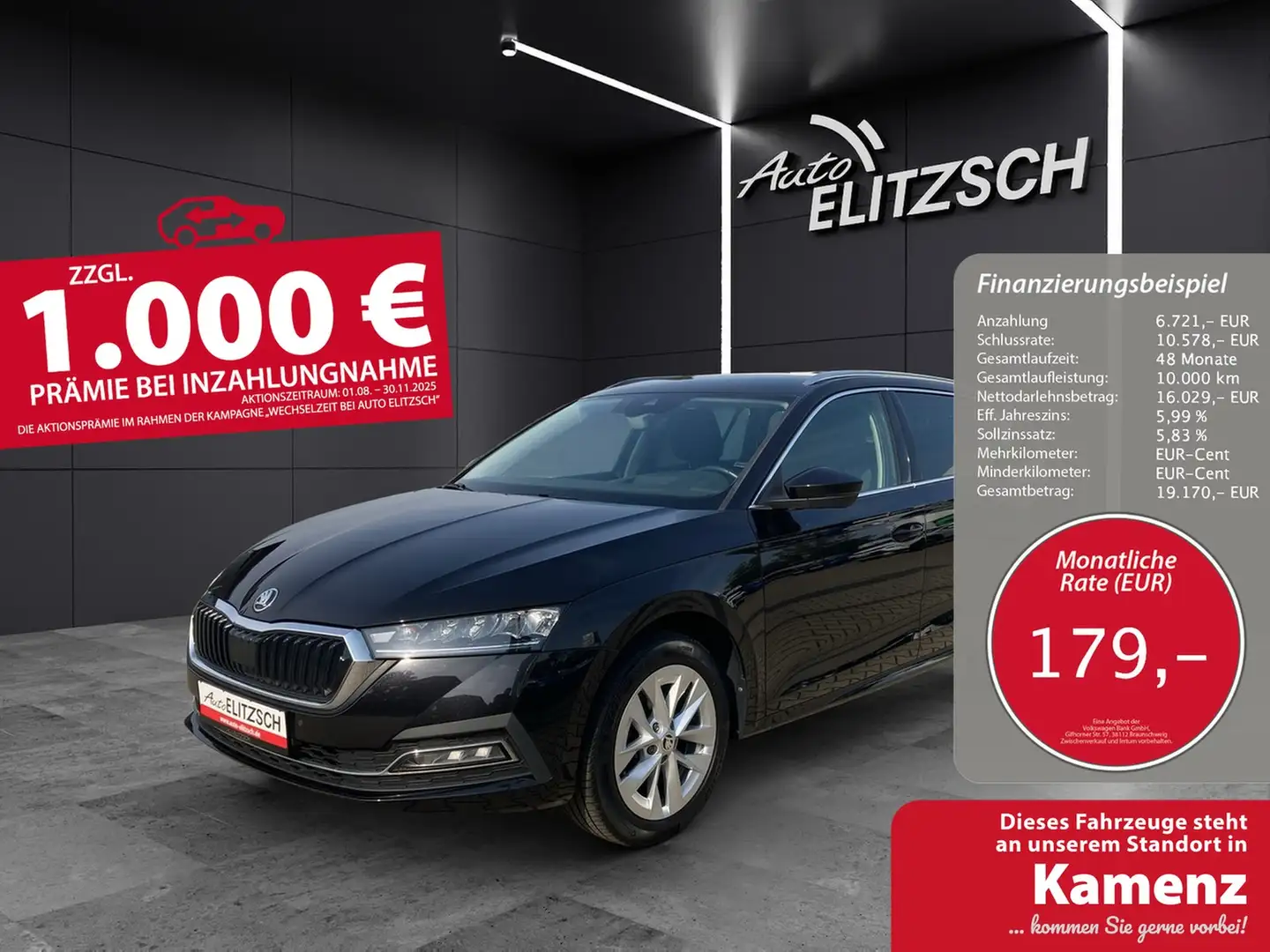 Skoda Octavia Combi TSI Style LED AHK Navi HUD PDC SH Schwarz - 1