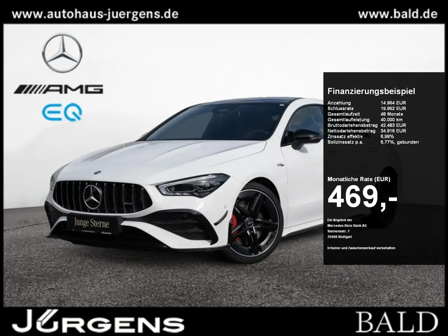 Mercedes-Benz CLA 35 AMG 4M Coupé Premium/Aero/MLB/Pano/Night Blanc - 1