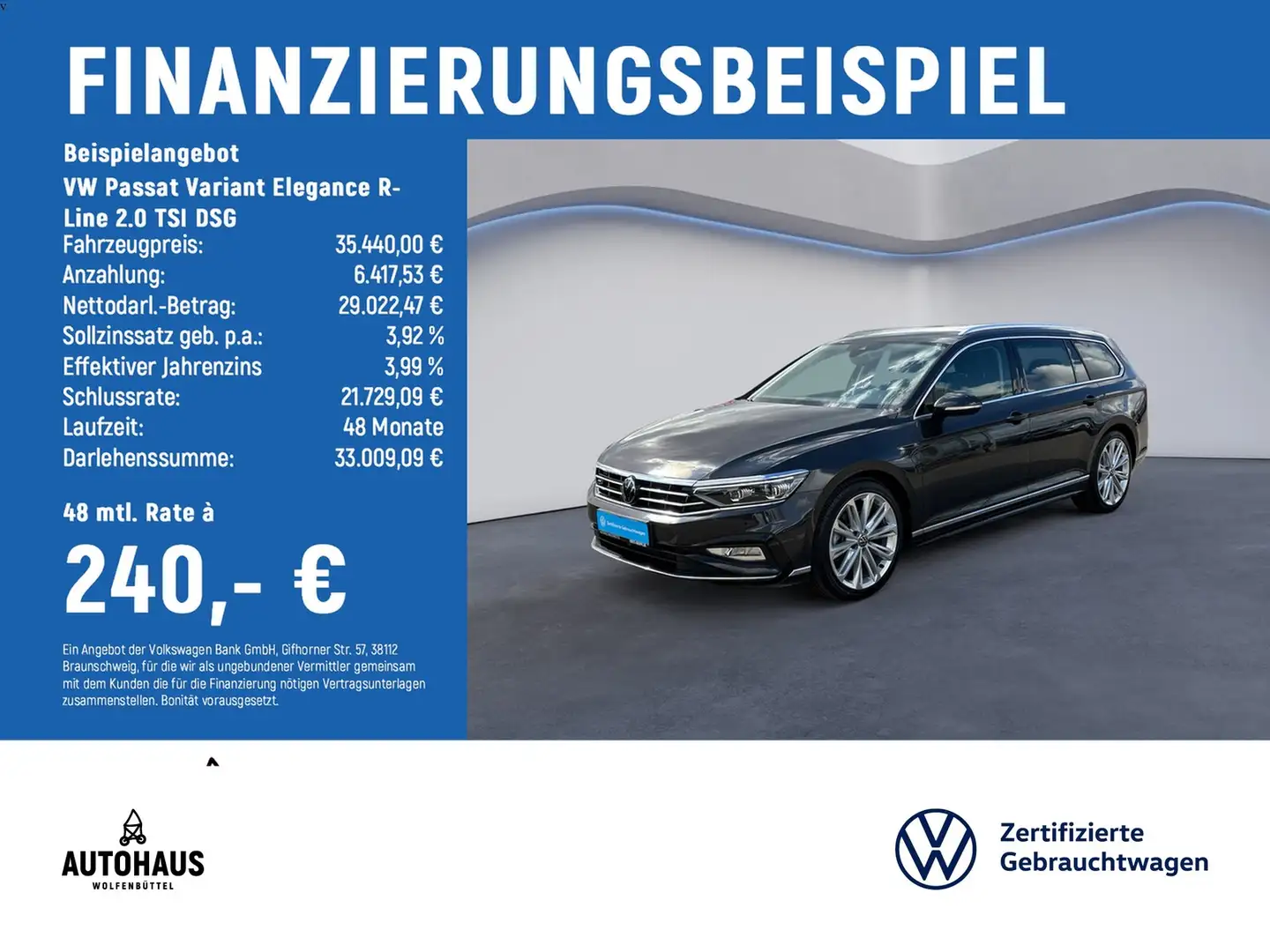 Volkswagen Passat Variant Elegance R-Line 2.0 TSI DSG StHz Grijs - 2