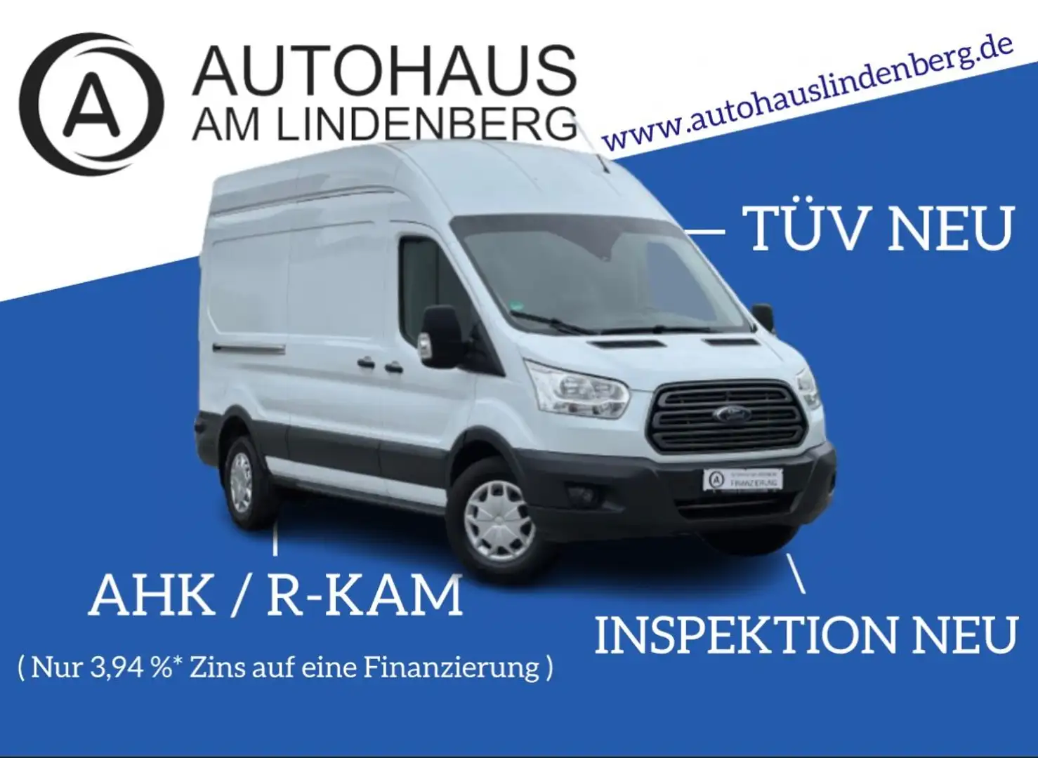 Ford Transit Kasten 350 L3 HOCHDA:*AHK*NAVI*SHZ*R-KAM Weiß - 1