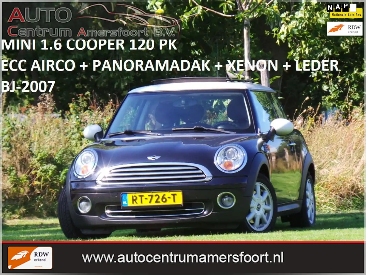 MINI Cooper Mini 1.6 Chili ( AIRCO + INRUIL MOGELIJK ) Zwart - 1