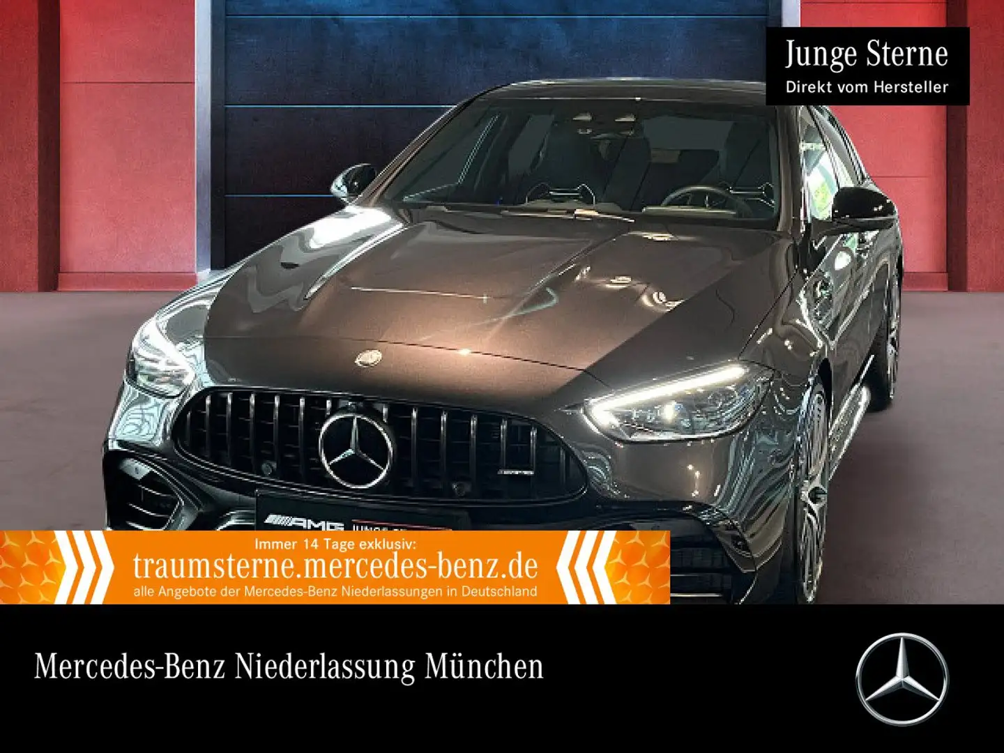 Mercedes-Benz C 63 AMG C 63 S E NIGHT+DRIVERS+360+AHK+BURMESTER+PERFSITZE Grau - 1