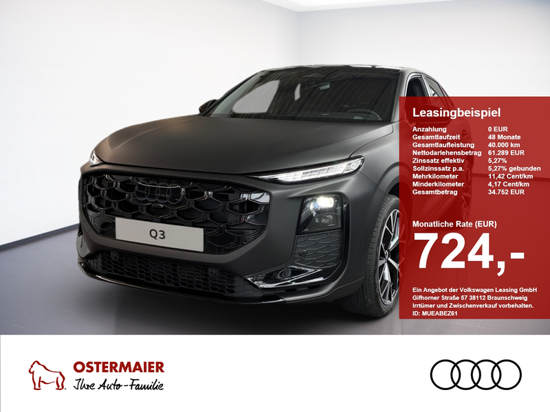 Audi Q3 NEU Sportback TFSI quattro 204PS S tronic *MATTEFF