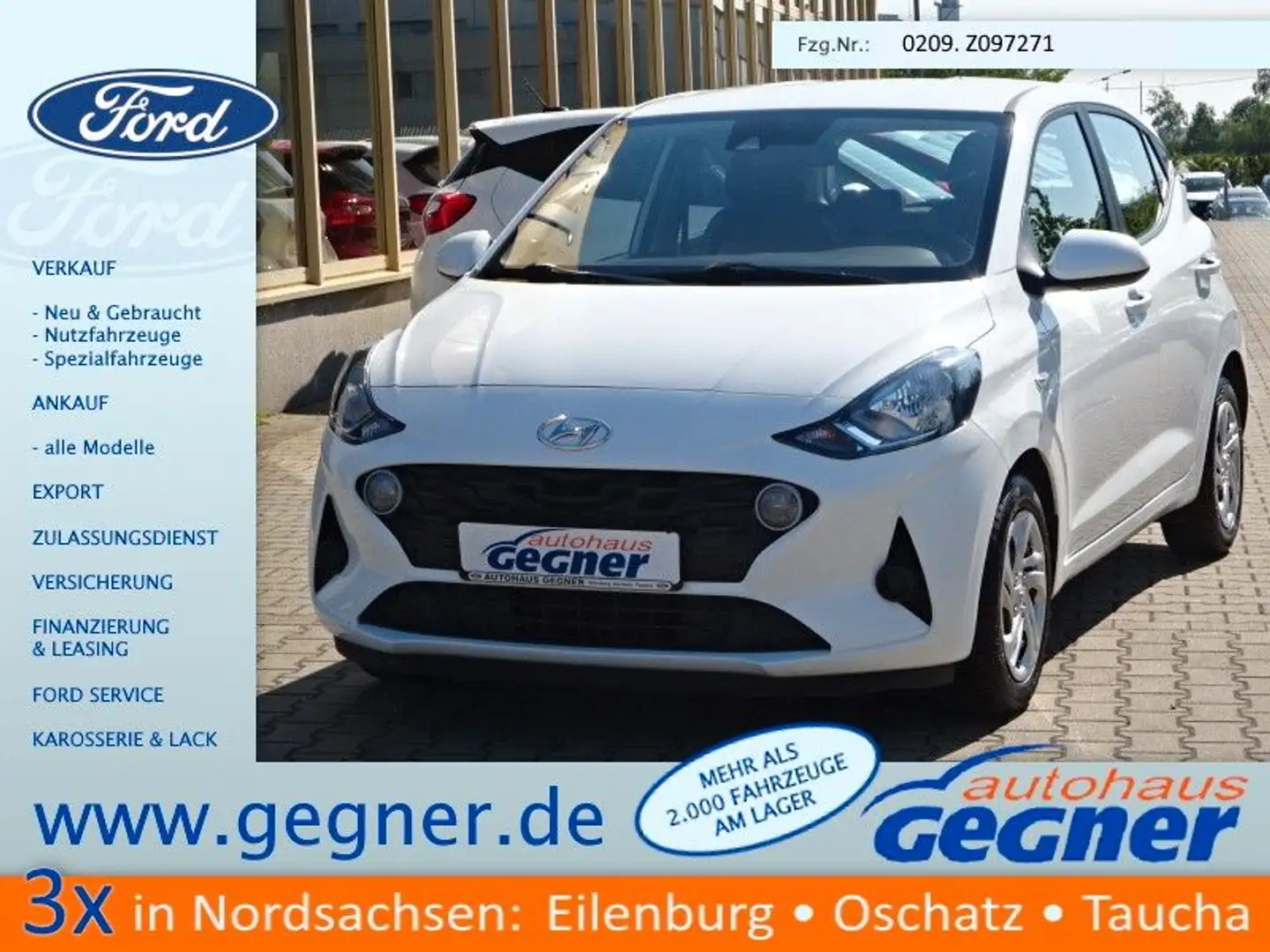 Hyundai i10 67PS Select Klima Tempomat L-/SHZ Weiß - 1