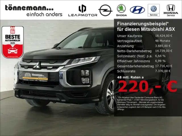 Mitsubishi ASX SPIRIT PLUS CVT+LED LICHT+NAVI+AUSPARKASSISTENT+KE