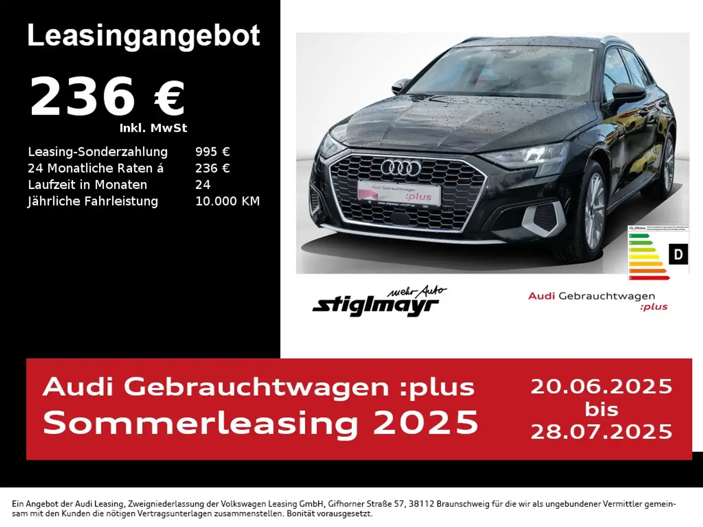 Audi A3 Advanced 35 TDI S-tronic KAMERA+VC Schwarz - 1