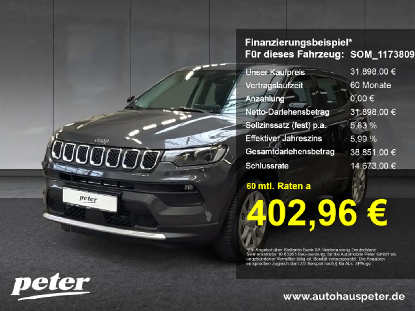Jeep Compass Compass 1.5l T4 48V e-Hybrid MHEV Altitude FWD Grau - 1