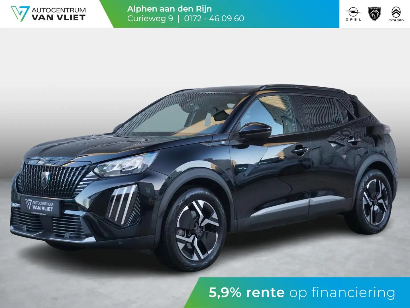 Peugeot e-2008 EV Allure 54 kWh | LONG RANGE | PARKEERSENSOREN ME Zwart - 1