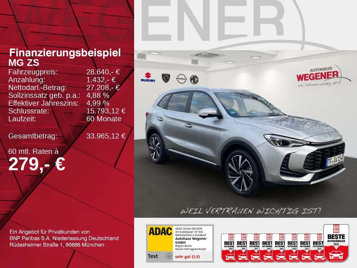 MG ZS HYBRID+ LUXERY MY25 LED 360° SHZ NAVI LED Silber - 2