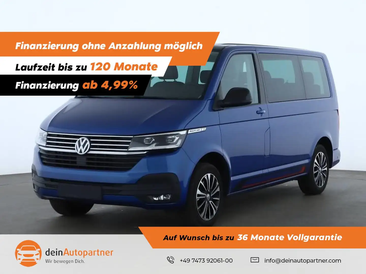 Volkswagen T6.1 Multivan Edition 2.0 TDI NAVI/LED/LEDER/STHZ/DAB/AHK Blau - 1