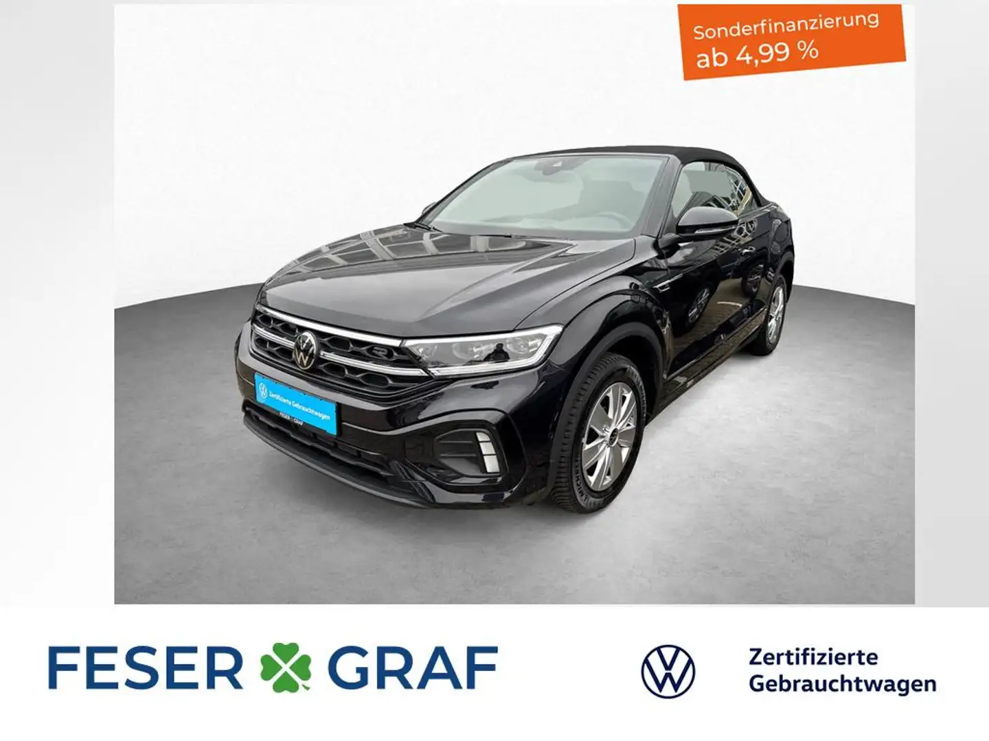 Volkswagen T-Roc Cabriolet R-Line 1.5 TSI 7-DSG LEDER KAMERA Schwarz - 1