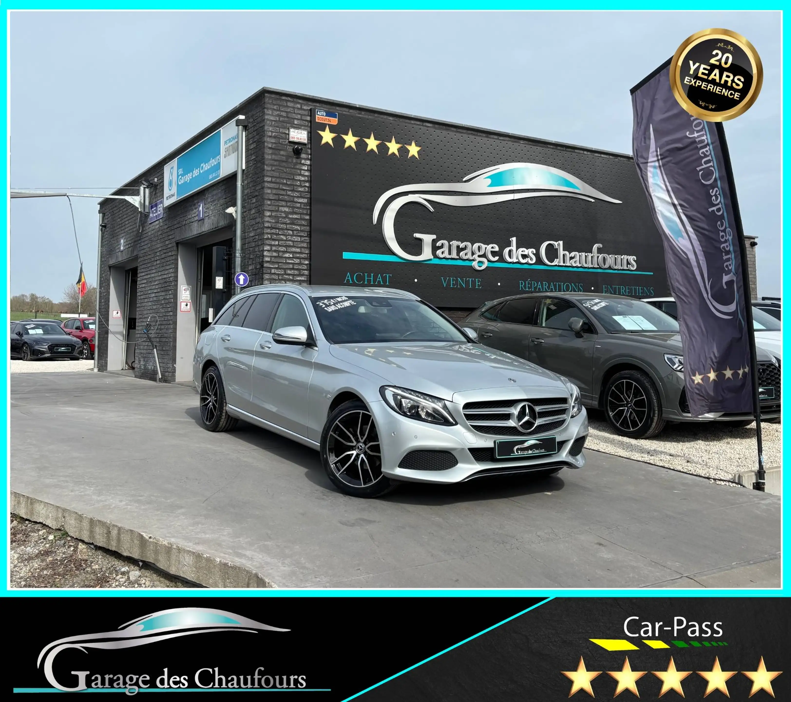 Mercedes-Benz C 180 d - ! Attelage ! - 7G Tronic - Navi - Cuir - Eu6b