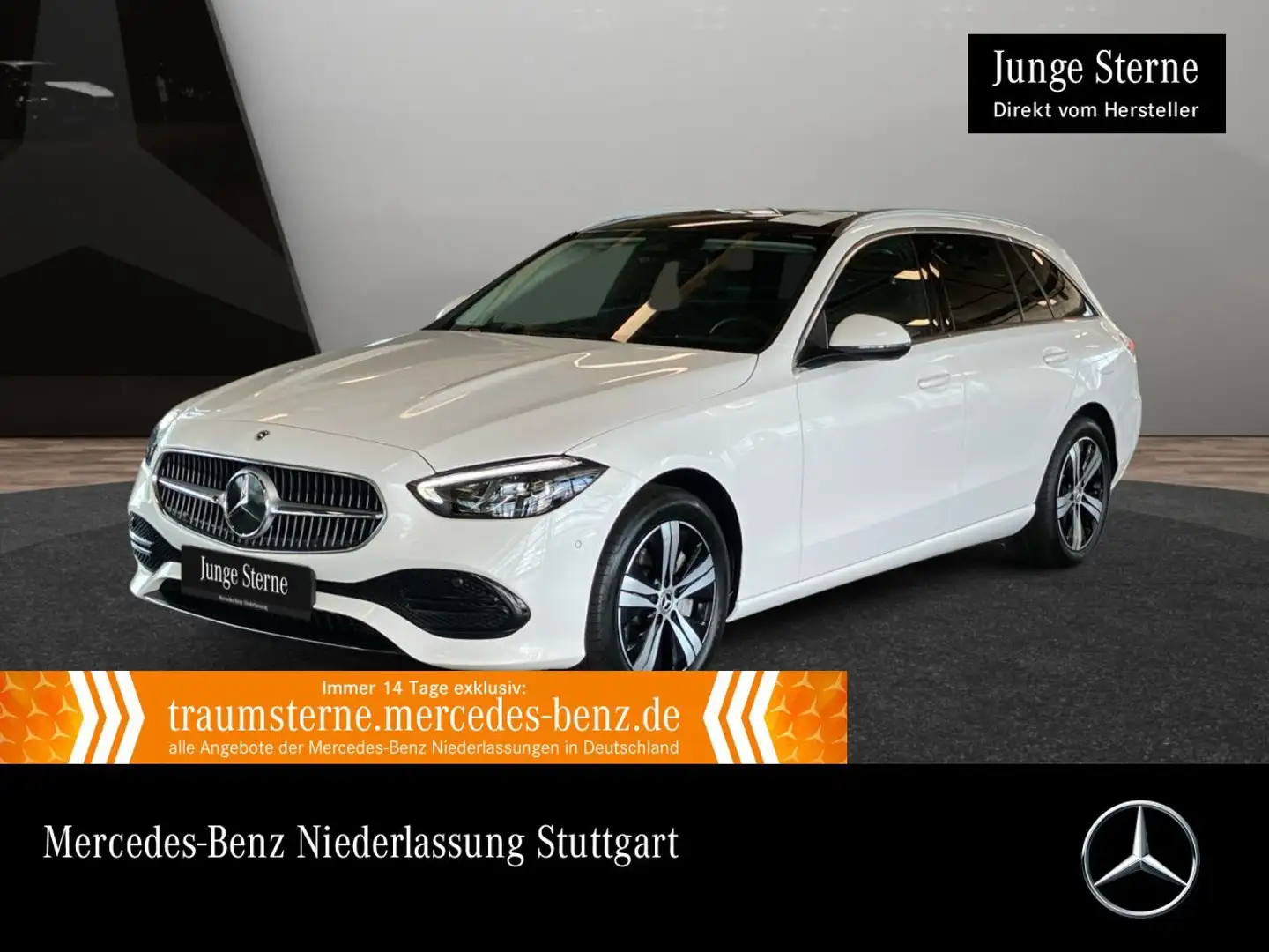 Mercedes-Benz C 300 e T AVANTG+PANO+AHK+LED+KAMERA+TOTW+KEYLESS Weiß - 1