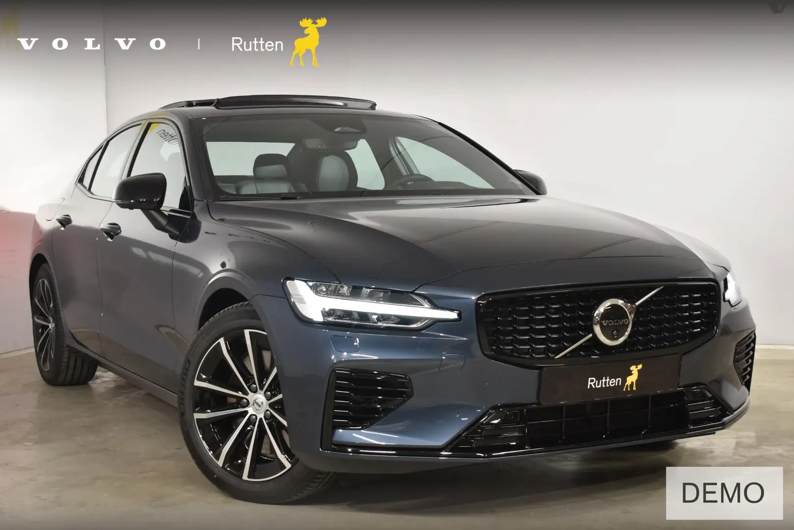 Volvo S60 T6 350PK Long Range AWD Ultimate / BLIS / Adaptiev Blauw - 1