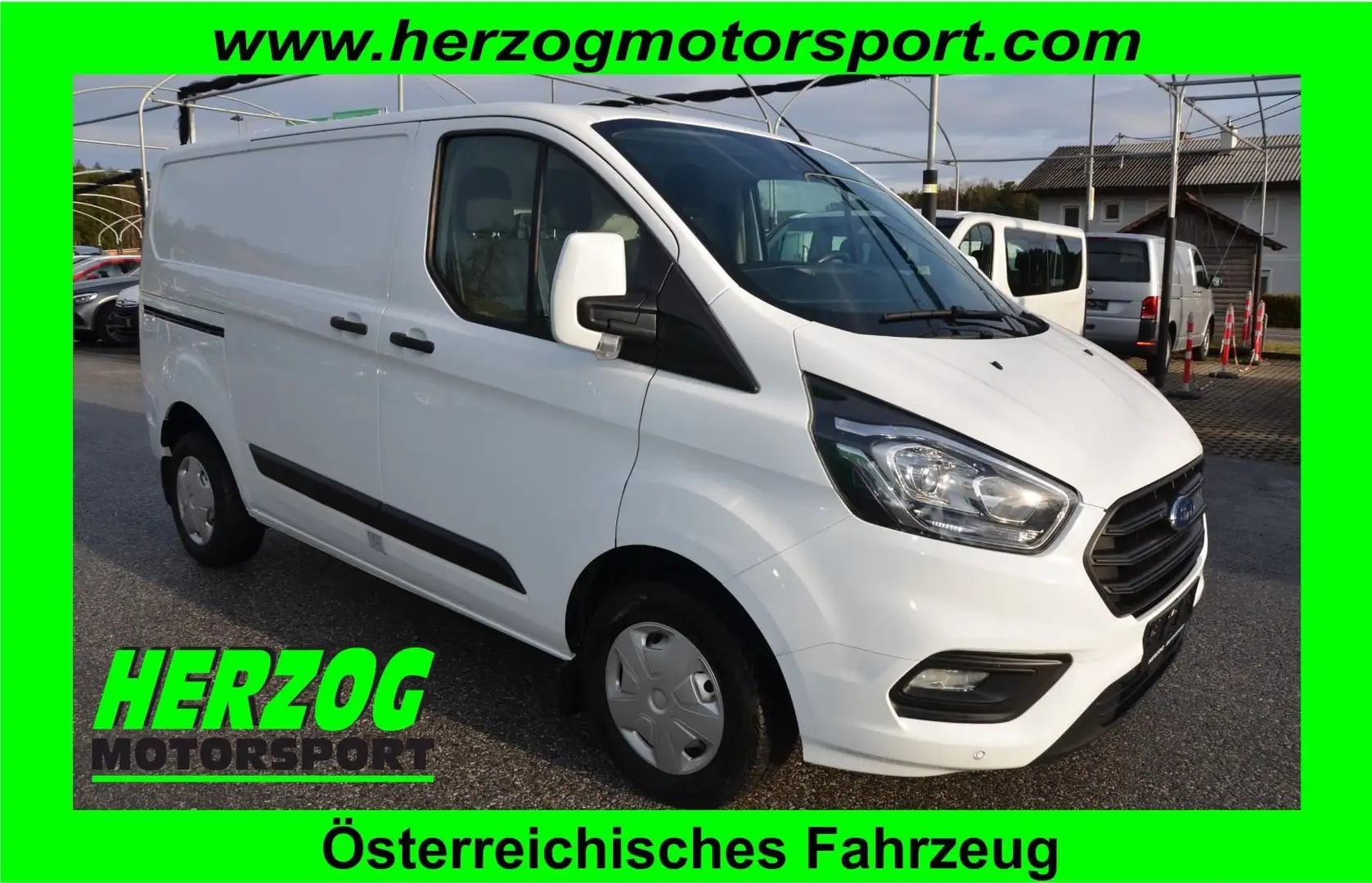 Ford Transit Custom Kasten L1H1 ZAHNRIEMEN-NEU Klima 3 Sitze 1.Besitz Blanc - 1