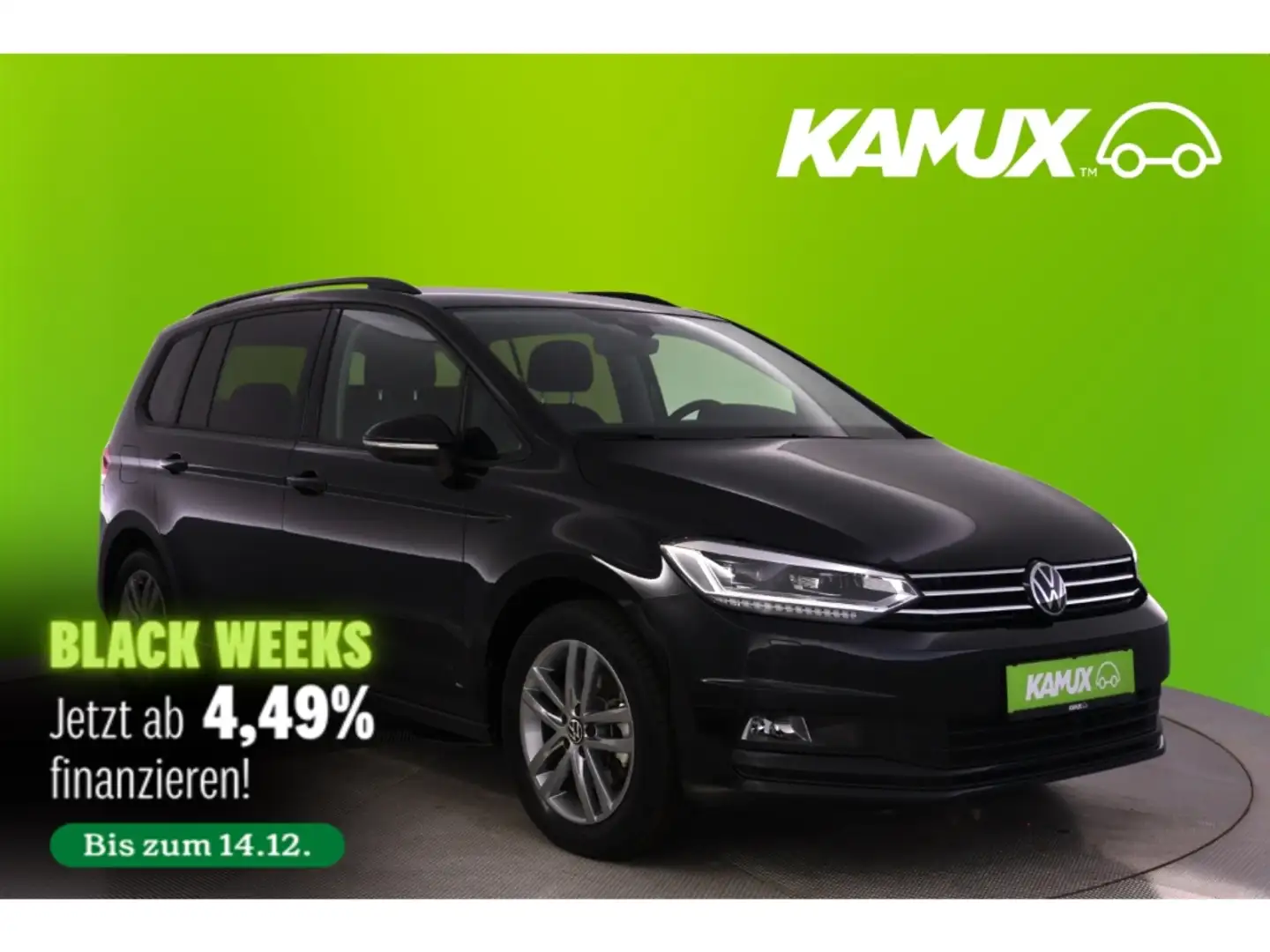 Volkswagen Touran 1.5TSI DSG Comfortline+LED+7-SITZE Zwart - 1