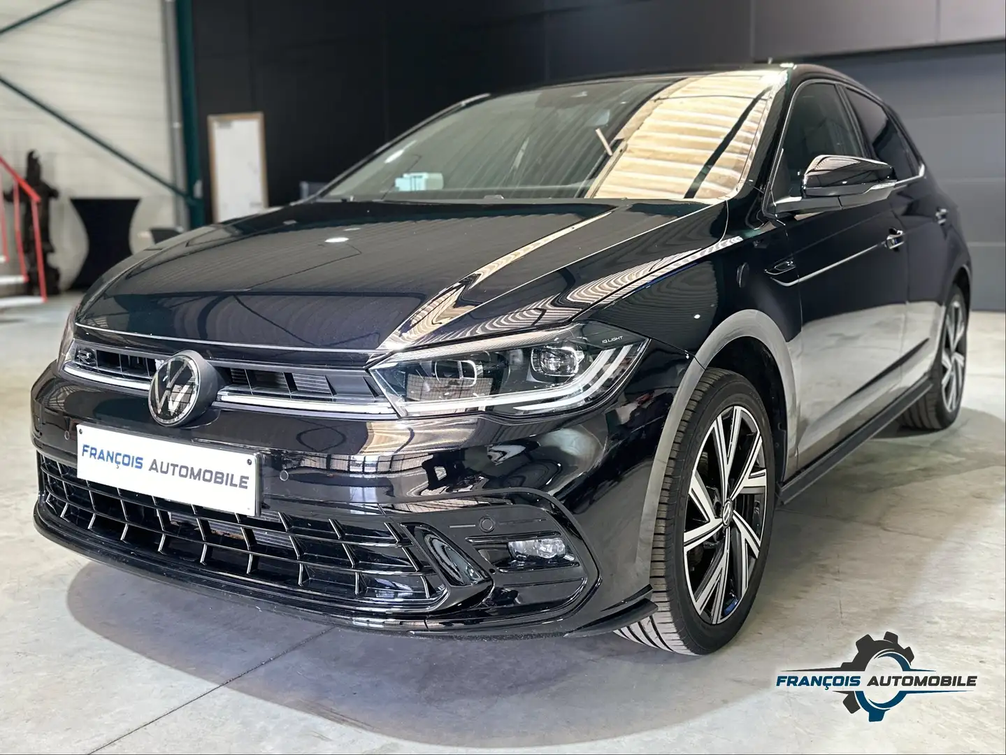 Volkswagen Polo R-Line int/ext - 95cv - IQ Light - GPS - Clim Zwart - 1