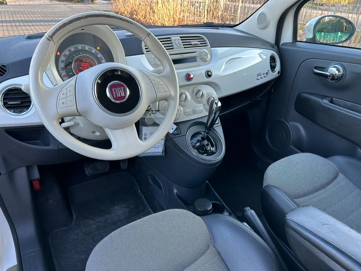 Fiat 500C 0.9 TwinAir Lounge | automaat | cabrio | airco | Weiß - 2