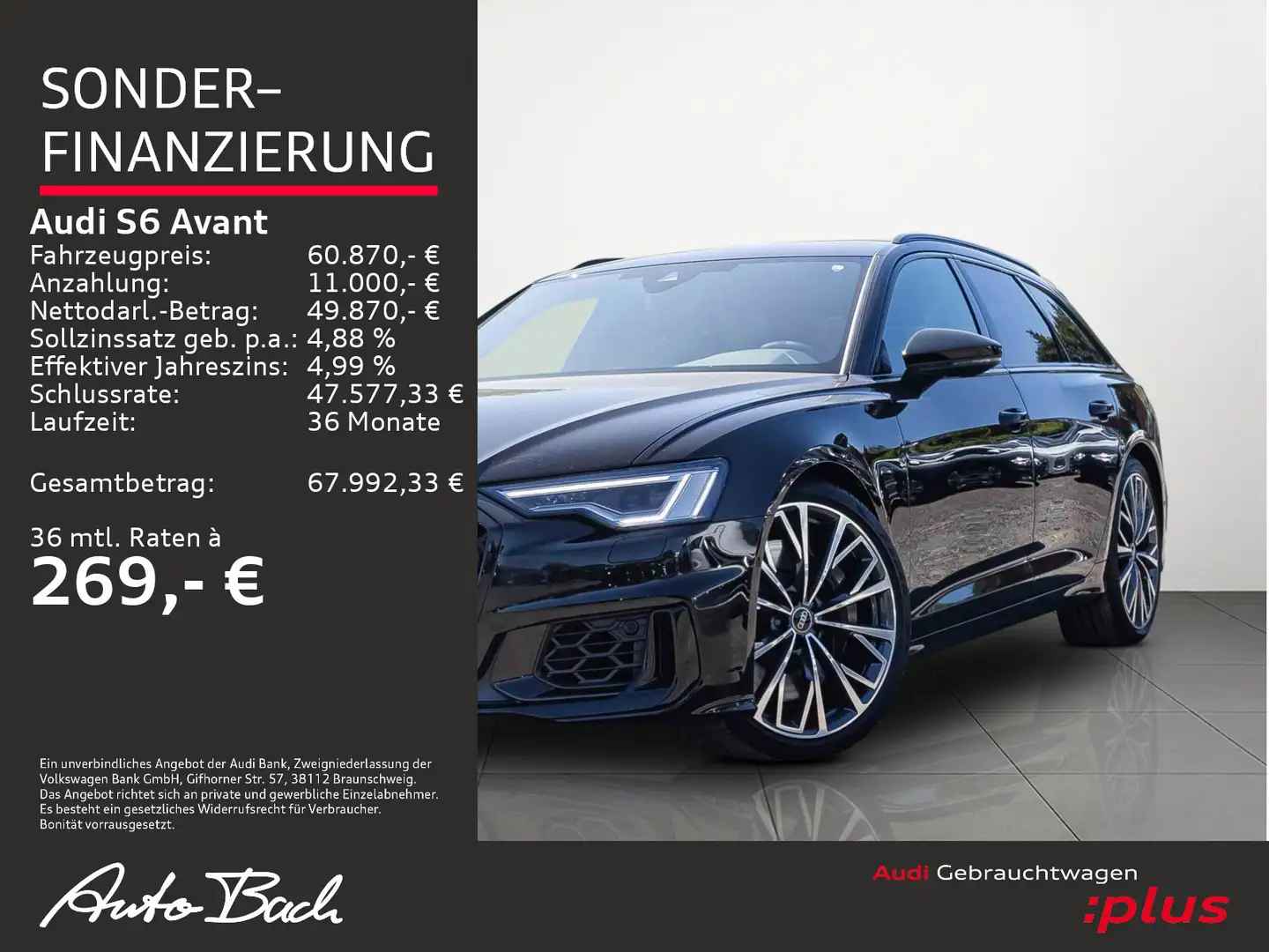 Audi S6 3.0TDI qu Navi LED Virtual ACC EPH Schwarz - 2