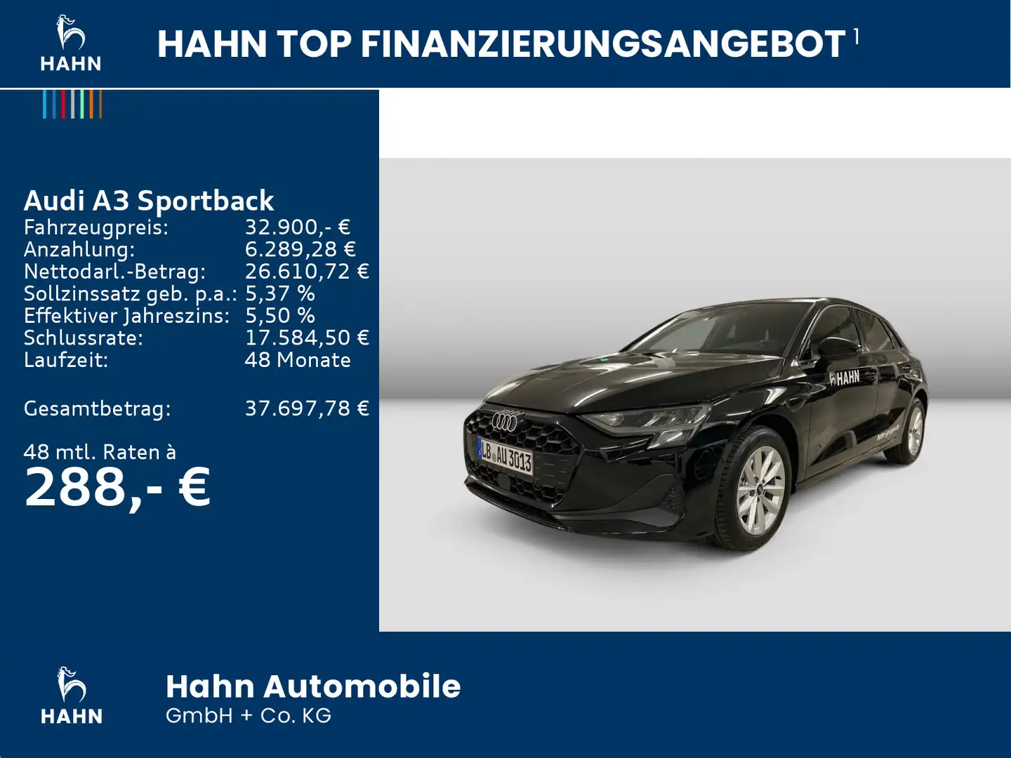 Audi A3 30 TFSI Schwarz - 2
