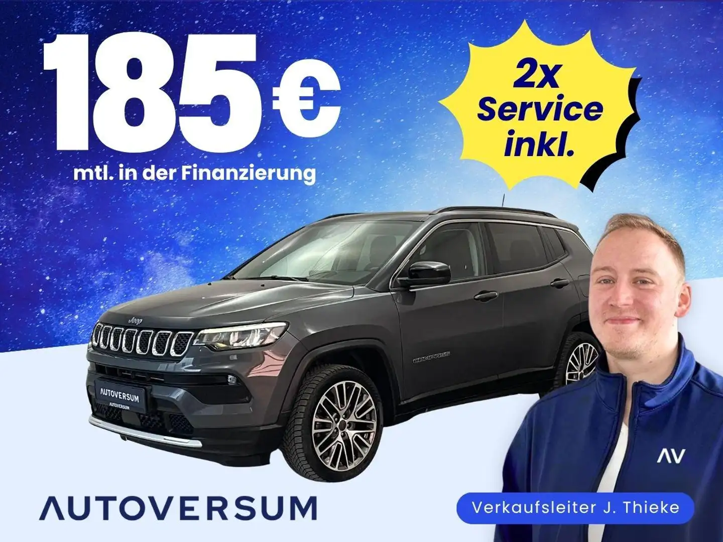 Jeep Compass Limited Plug-In Hybrid 4WD ACC*LED*PANO* Gris - 1