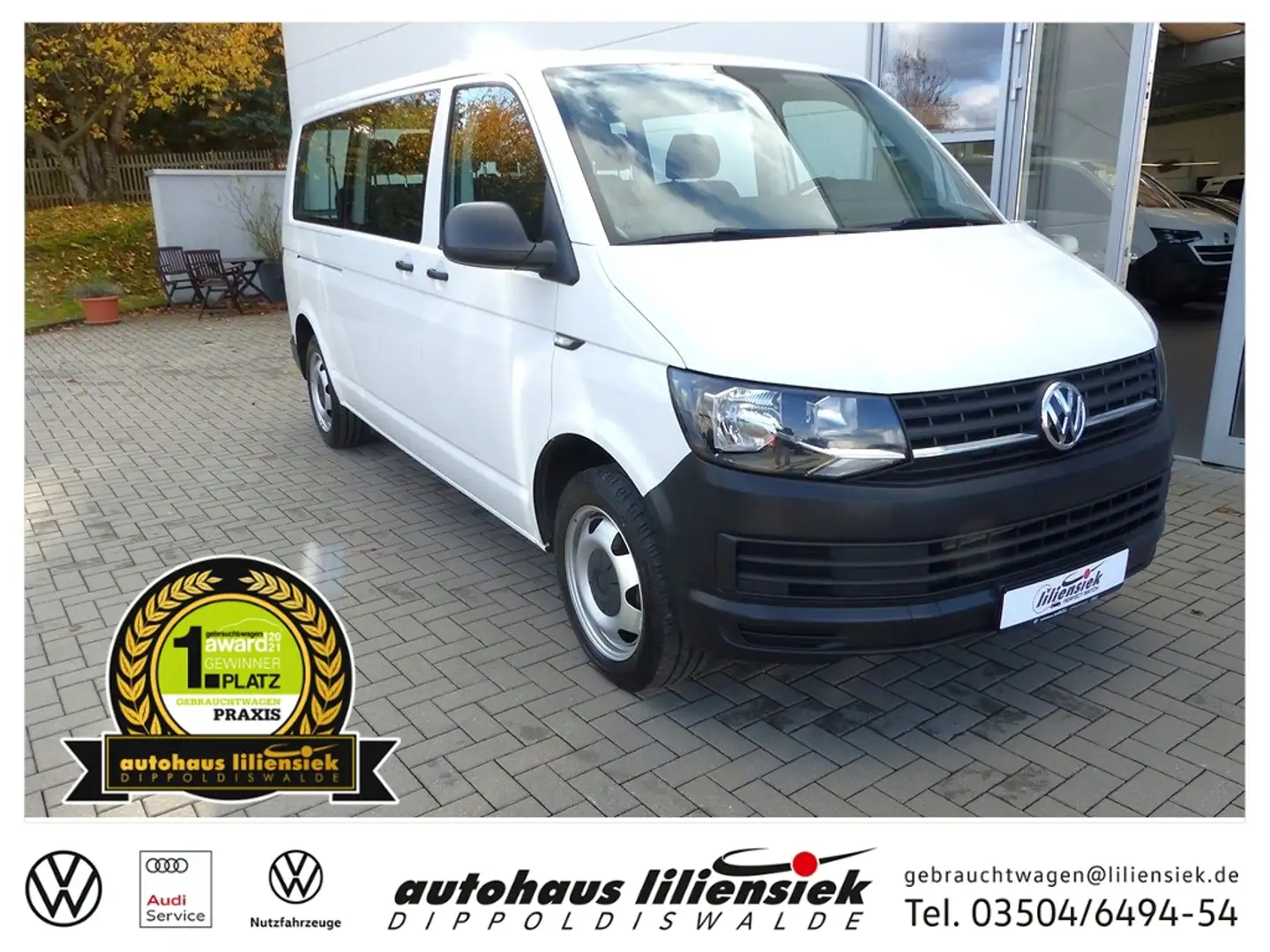 Volkswagen T6 Kombi 2.0 TDI LR *AHK*ZV*Klima* Blanc - 1