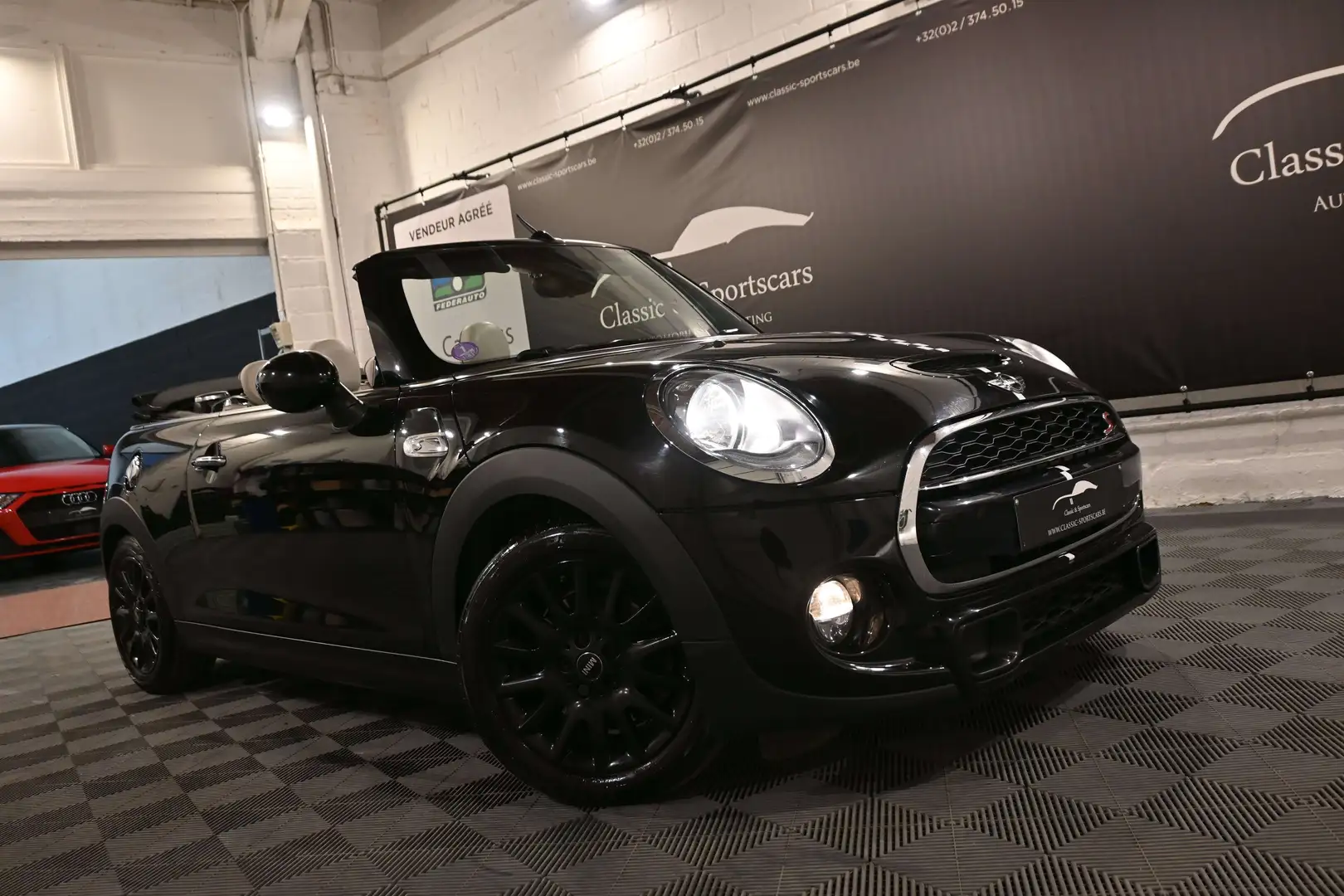 MINI Cooper S Cabrio 2.0i CABRIOLET / CUIR / LEDS / GPS NAVI / PDC Noir - 2