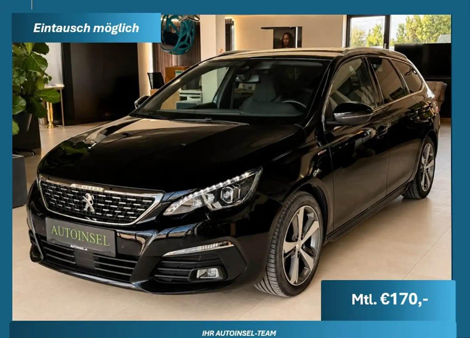 Peugeot 308 GT-Line AUT. Kamera Massage AHK Schwarz - 1