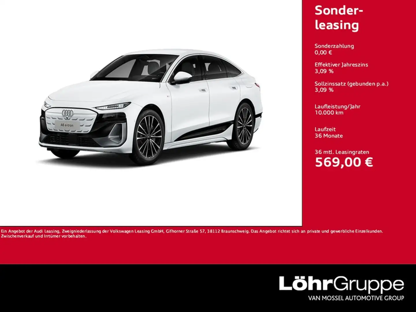 Audi A6 e-tron Sportback performance S line 20"|LEDER|360°|MAT... Weiß - 1