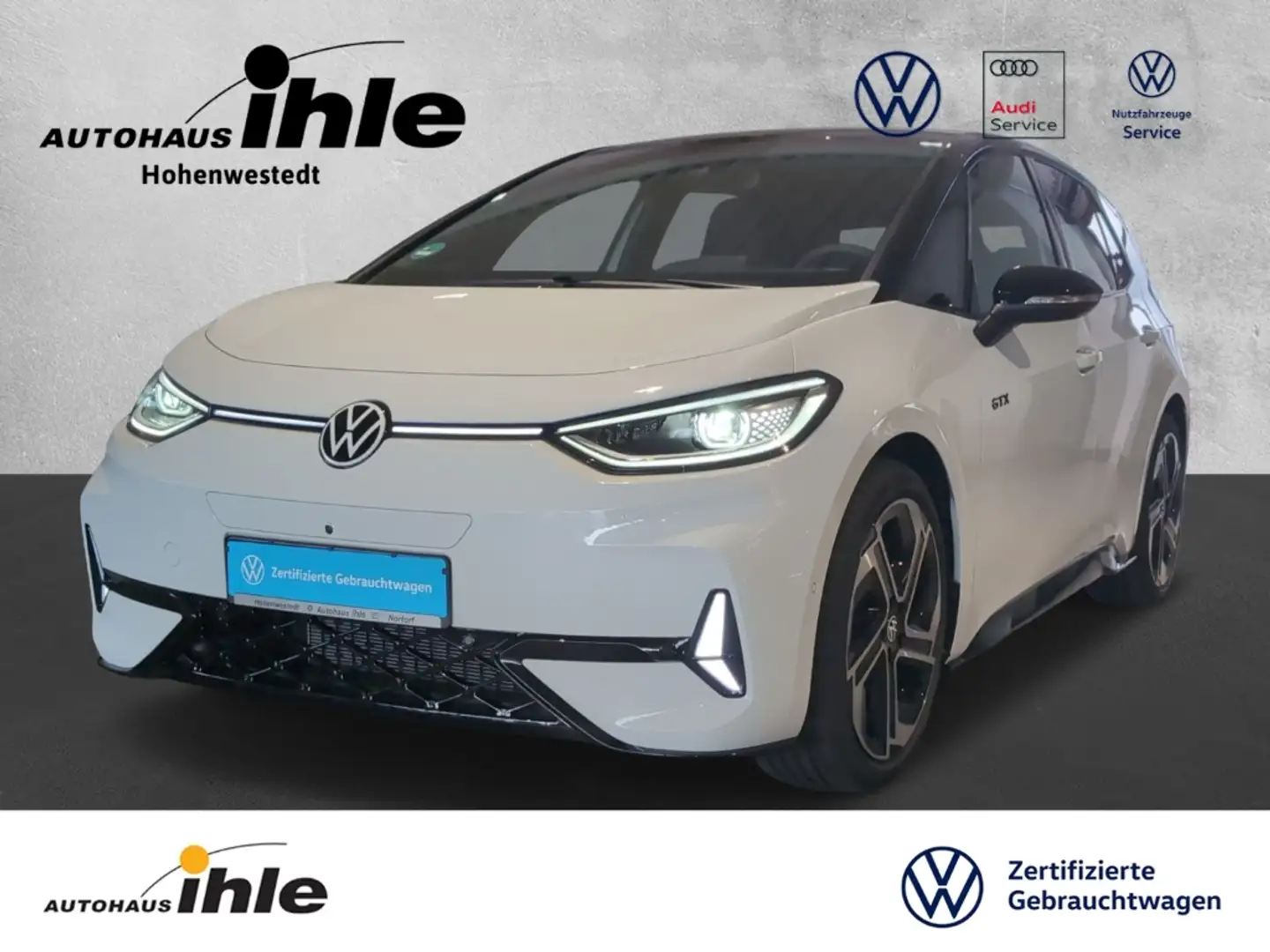 Volkswagen ID.3 GTX 79 kWh ACC+WÄRMEPUMPE+MATRIXLED+APP-CONNECT Weiß - 1