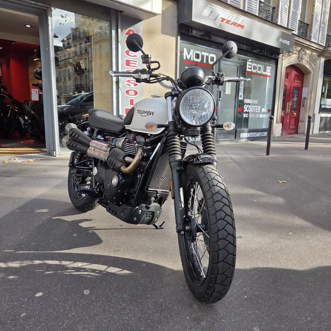 Triumph Scrambler Blanc - 2