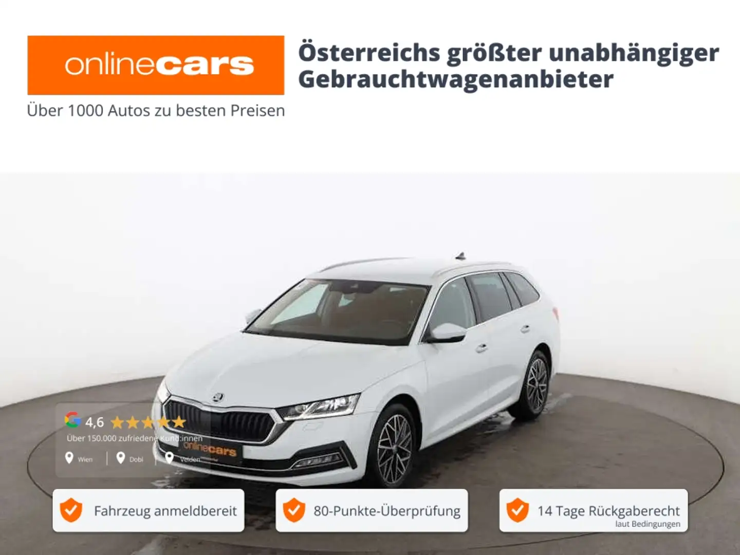 Skoda Octavia Combi 2.0 TDI Style Aut MATRIX AHK RADAR Weiß - 1