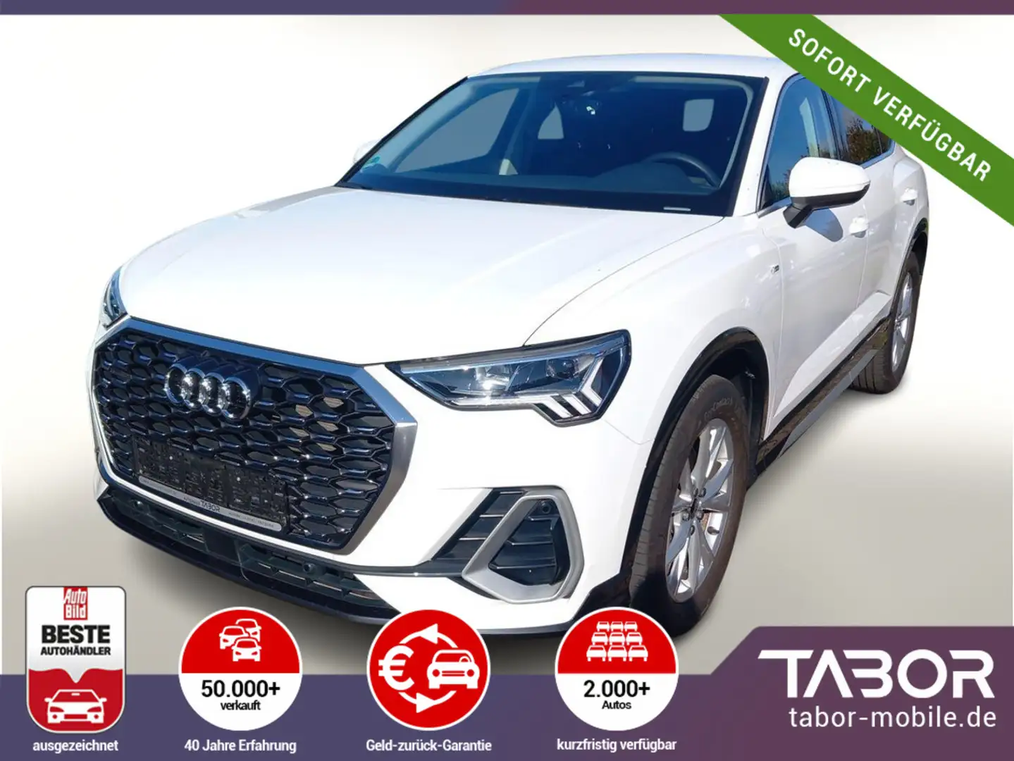 Audi Q3 Sportback 40 TDI quattro S line LED Nav Kam Weiß - 1