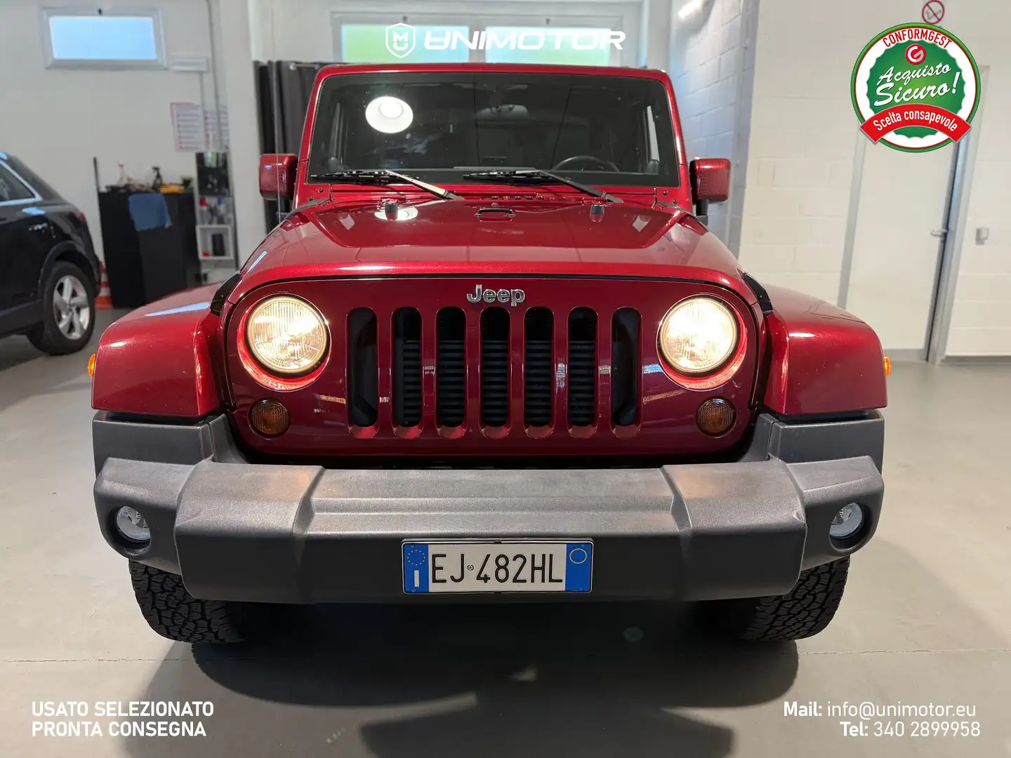 Jeep Wrangler Sahara 2.8 CRD 200cv Auto 3porte - Gancio Traino Červená - 2