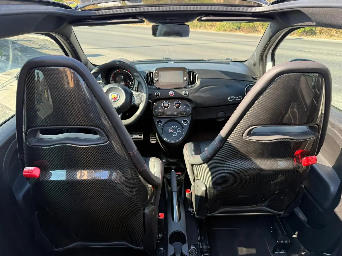 Abarth 695C 1.4 t-jet Competizione 180cv auto SABELT CARBONIO Weiß - 2