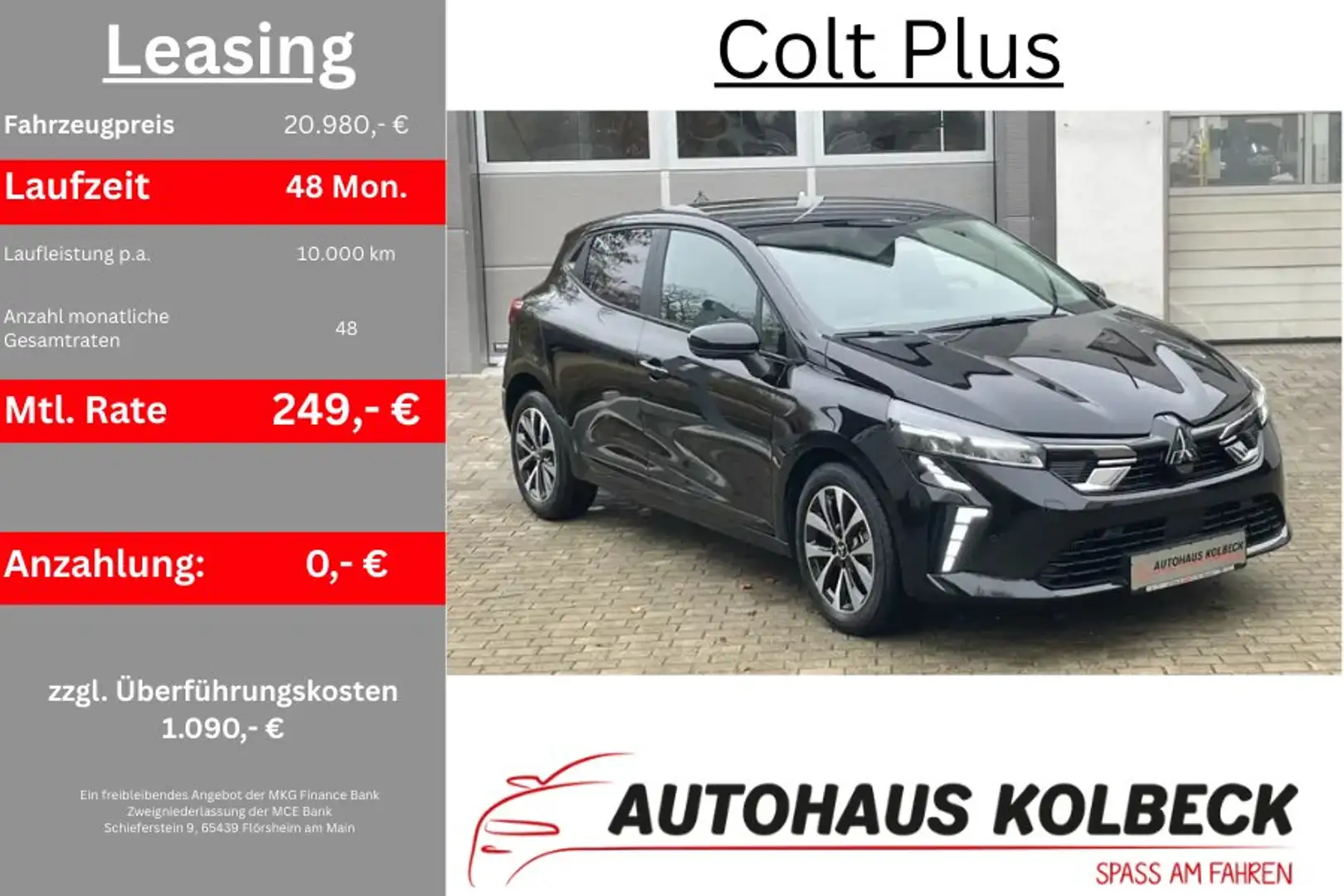 Mitsubishi Colt PLUS 1,0 l Turbo-Benziner 6-Gang Schwarz - 2
